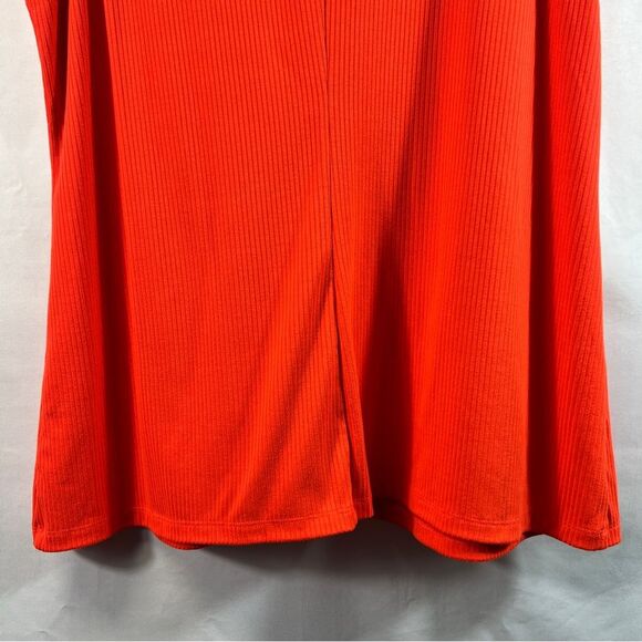 Lane Bryant Womens Orange Fitted High-Neck Ribbed Tank 0622 - Picture 8 of 13
